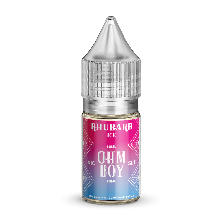 Rhubarb Ice By Ohm Boy Bar Edition Nic Salt 10x10ml ELiquid VapePuffs UK